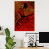 Vrouw van Passie Poster (Thuiskantoor)