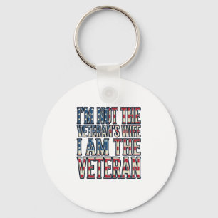 Vrouw van veteraan citaat patriottische vintage ve sleutelhanger