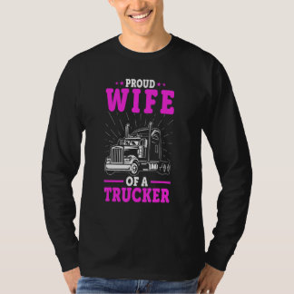 Vrouw Van Vrachtwagenchauffeur Trots Wife Van Een T-shirt