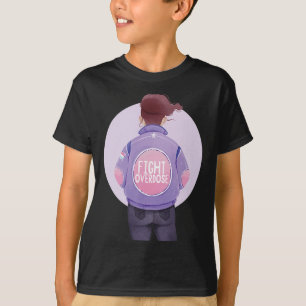 vrouw vecht overdosis Paarse Lint Overdosis Bewust T-shirt