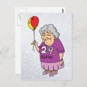 Vrouw Verjaardag 29 Weer Briefkaart (Voorkant / Achterkant)