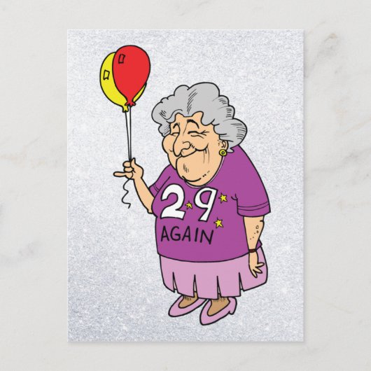Vrouw Verjaardag 29 Weer Briefkaart (Voorkant)