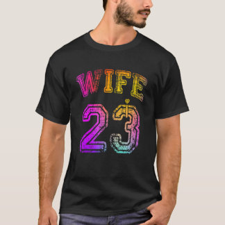 Vrouw Verloving Feest Vrouw Matching 2023 Honeymoo T-shirt