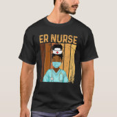  vrouw: verpleegkundige, winnaar, Afro Black Zijne T-shirt (Voorkant)