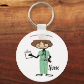 Vrouw verpleegster personaliseren sleutelhanger (Voorkant)