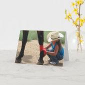 Vrouw Vet Gefeliciteerd Afstuderen Ranch Boerderij Kaart (Gele Bloem)