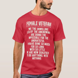 Vrouw Veteran Woman Combat Patriotic 1 T-shirt