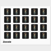  vrouw vierkante sticker (Vel)