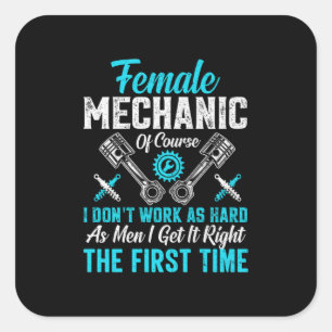 Vrouw Vierkante Sticker