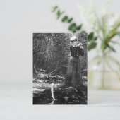 vrouw visserij briefkaart (Staand voorkant)