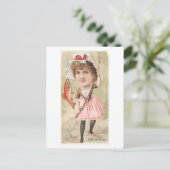 Vrouw Vist voor goudvis Oddity Briefkaart (Staand voorkant)