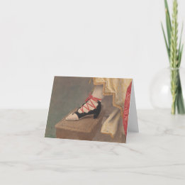 Vrouw voet in Lace Up schoen 1860s Kaart
