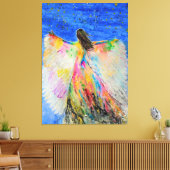 Vrouw Vogel Canvas Print (Insitu (Woonkamer))