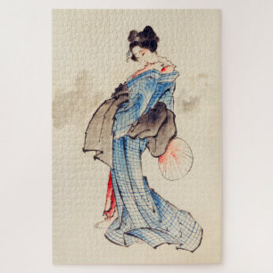 Vrouw volledig Lengte Portret van Katsushika Hokus Legpuzzel