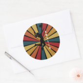 Vrouw Volleybal Speler Beachvolleybal Ronde Sticker (Envelop)