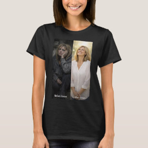 Vrouw voor Jezus & na Jezus T-shirt