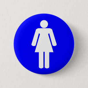 Vrouw Vorm Ronde Button 5,7 Cm