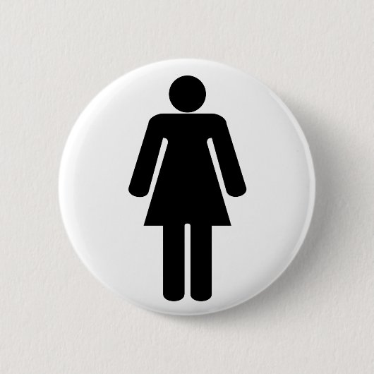Vrouw vorm ronde button 5,7 cm (Voorkant)