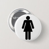 Vrouw vorm ronde button 5,7 cm (Voorkant /achterkant)