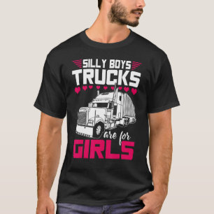 Vrouw vrachtwagenchauffeur meisje trucker t-shirt