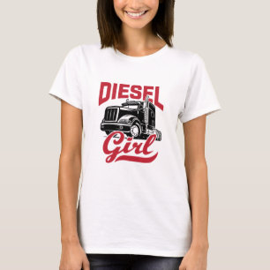 Vrouw vrachtwagenchauffeur Tucker Vrouwen Diesel G T-shirt