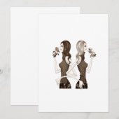 VROUW/VRIENDIN KRIJGEN SAMEN INVITE KAART (Voorkant / Achterkant)