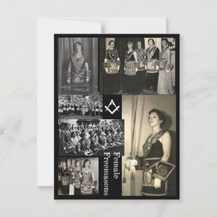 Vrouw Vrijmetselaars Briefkaart