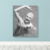 Vrouw Wachten Canvas Afdruk (Insitu (Houten vloer))