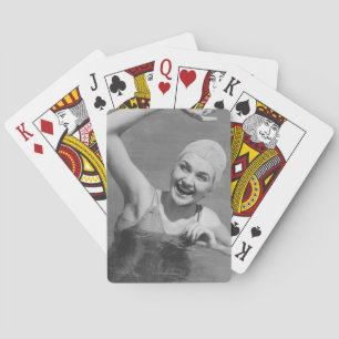 Vrouw Wachten Pokerkaarten