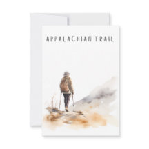 Vrouw Wandelen op de Appalachian Trail Blank Kaart