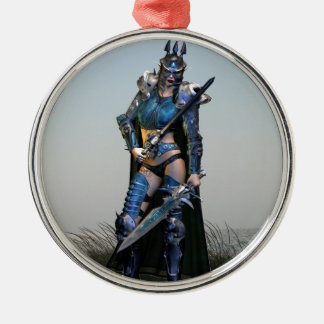 Vrouw Warrior Metalen Ornament