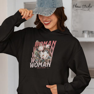 Vrouw Waterverf Bloemen Vrouwendag Hoodie