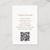 Vrouw Waterverf Salon QR Code Visitekaartje (Achterkant)