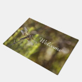 Vrouw weduwe skimmer op een stok deurmat (Schuin)