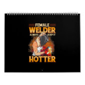 Vrouw Welder houdt altijd hotter Kalender (Hoes)