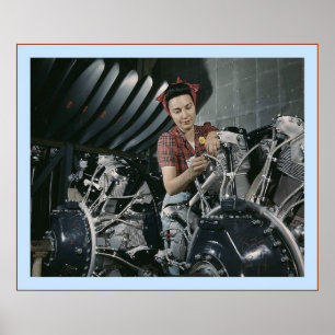 Vrouw werknemer poster