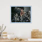 Vrouw werknemer poster (Keuken)