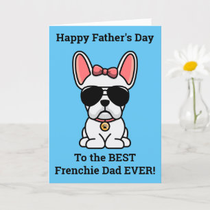 Vrouw White French Bulldog Vaderdag Card Kaart