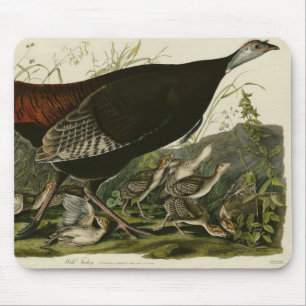 Vrouw Wild Turkey from Audubon's Birds of America Muismat
