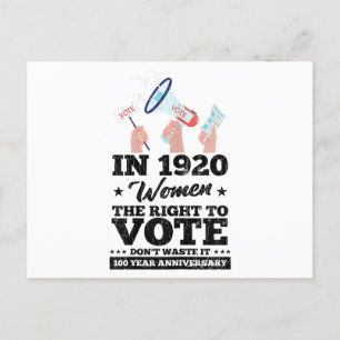 Vrouw won stemrecht bij grappige verkiezingen 202 feestdagenkaart