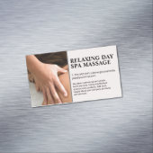 Vrouw wordt gemaskeerd magnetisch visitekaartje (Voorbeeld)