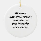 Vrouw World's beste brandweerman Ornament (Achterkant)