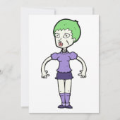 Vrouw Zombie Uitnodigingen (Voorkant)