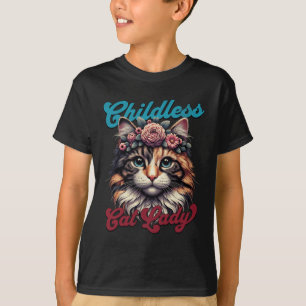 Vrouw zonder kinderen Kattenliefhebber Funny Cat L T-shirt
