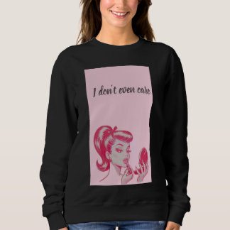 Vrouw zwart sweatshirt
