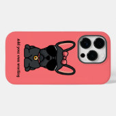 Vrouw zwarte Franse Bulldog Hoesje-ate iPhone draa Case-Mate iPhone Case (Achterkant (horizontaal))