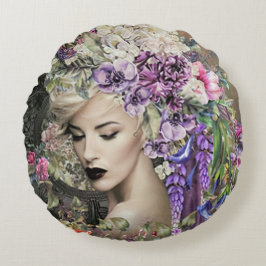 Vrouwe bloemen rond kussen