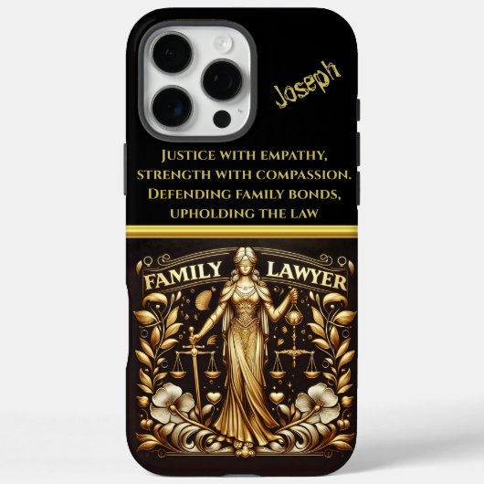 Vrouwe Justitia: Elegantie in het familierecht Case-Mate iPhone Case (Achterkant)
