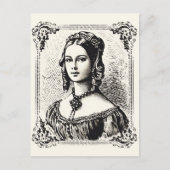  Vrouwe Portret Stamp 3 Briefkaart (Voorkant)