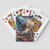 Vrouwe van de Vrijheid - Patriottisme Kunst Pokerkaarten (Achterkant)